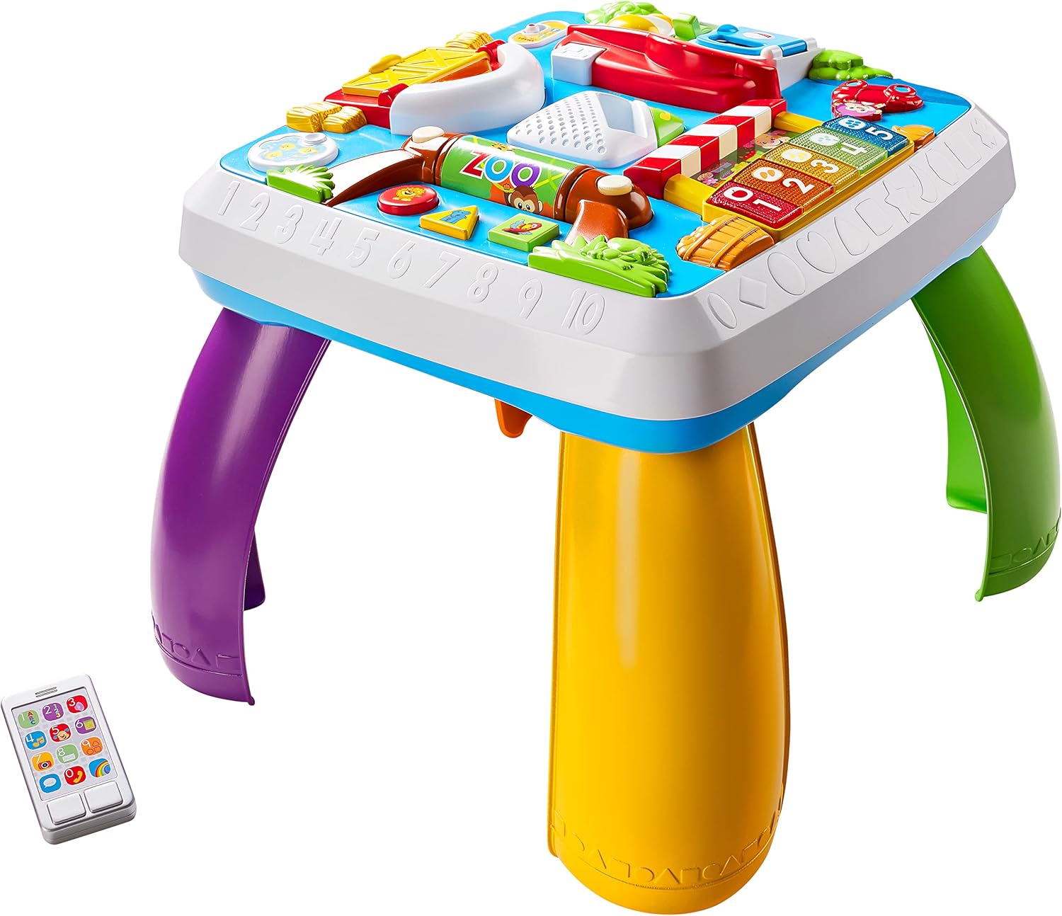 Baby activity table entertains from sitting all the way through toddlerhood